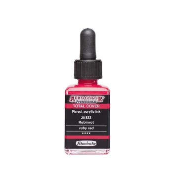 Schmincke Aerocolor Akrilik Mürekkep 28 ml 833 RUBY RED TOTAL COVER