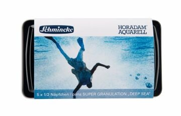 Schmincke Horadam Super Granulation Sulu Boya Deep Sea Set Metal Kutu 5 x 1/2 Tablet 74601