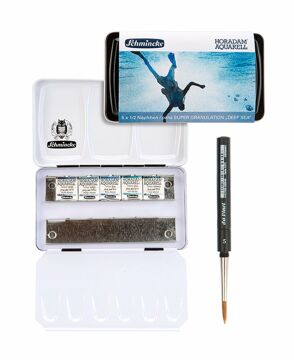 Schmincke Horadam Super Granulation Sulu Boya Deep Sea Set Metal Kutu 5 x 1/2 Tablet 74601