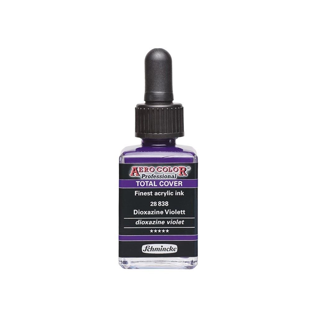 Schmincke Aerocolor Akrilik Mürekkep 28 ml 838 DİOXAZİNE VİOLETT TOTAL COVER
