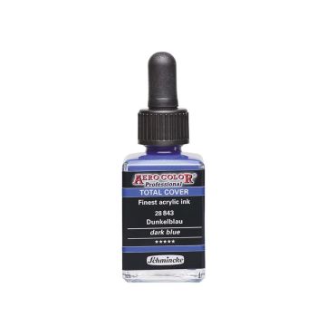 Schmincke Aerocolor Akrilik Mürekkep 28 ml 843 DUNKELBLAU TOTAL COVER