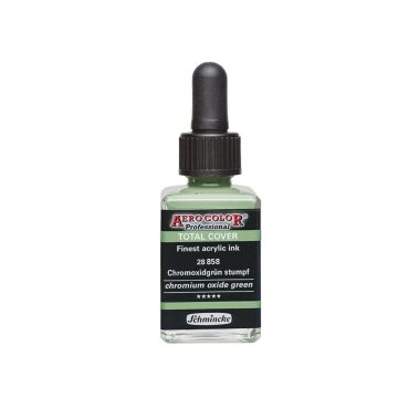 Schmincke Aerocolor Akrilik Mürekkep 28 ml 858 CHROMOXİDGRÜN STUMPF  TOTAL COVER