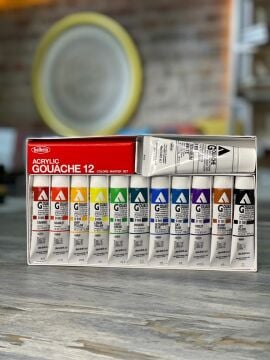 Holbein Akrilik Guaj Boya Seti 20 ml x 12 Renk