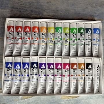 Holbein Akrilik Guaj Boya 20 ml - 24 Renk Set