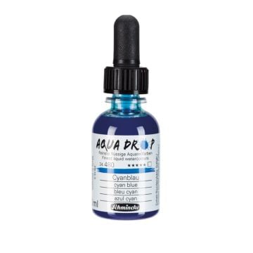 Schmincke Aqua Drop Sıvı Sulu Boya 480 Cyan Blue 30 ml