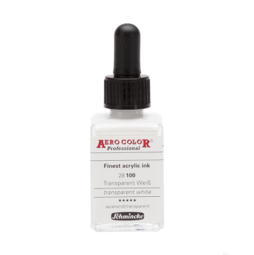 Schmincke Aerocolor Akrilik Mürekkep 28 ml 100 Transparent White