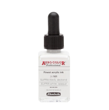 Schmincke Aerocolor Akrilik Mürekkep 28 ml 101 Supra White Opaque 101