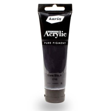 karin artist akrilik boya 120 ml 1710 mars black