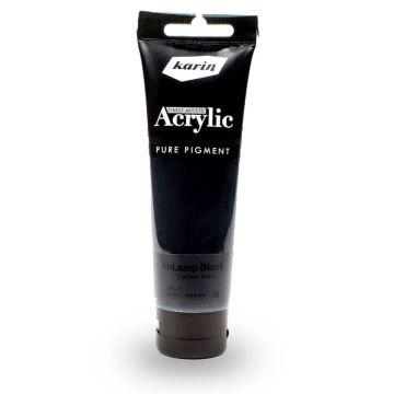 karin artist akrilik boya 120 ml 1720 lamp black