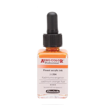 Schmincke Aerocolor Akrilik Mürekkep 28 ml 204 Cadmium Orange Hue