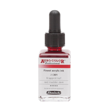 Schmincke Aerocolor Akrilik Mürekkep 28 ml 301 Red Madder Dark
