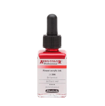 Schmincke Aerocolor Akrilik Mürekkep 28 ml 306 Brilliant Red