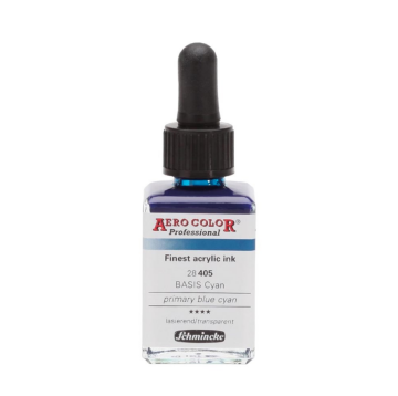 Schmincke Aerocolor Akrilik Mürekkep 28 ml 405 Primary Blue Cyan