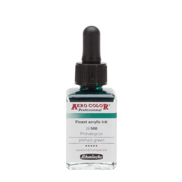 Schmincke Aerocolor Akrilik Mürekkep 28 ml 500 Phthalo Green