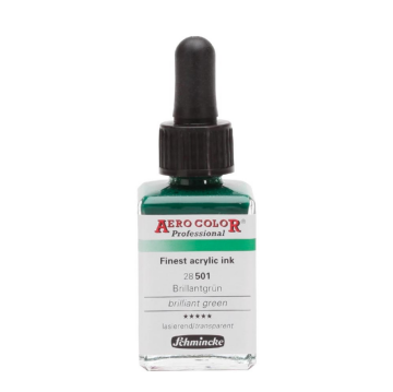 Schmincke Aerocolor Akrilik Mürekkep 28 ml 501 Brilliant Green