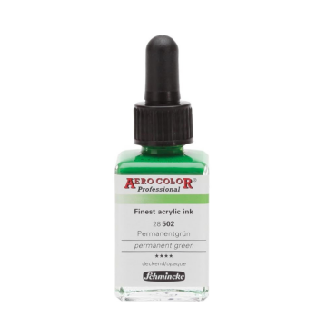 Schmincke Aerocolor Akrilik Mürekkep 28 ml 502 Permanent Green