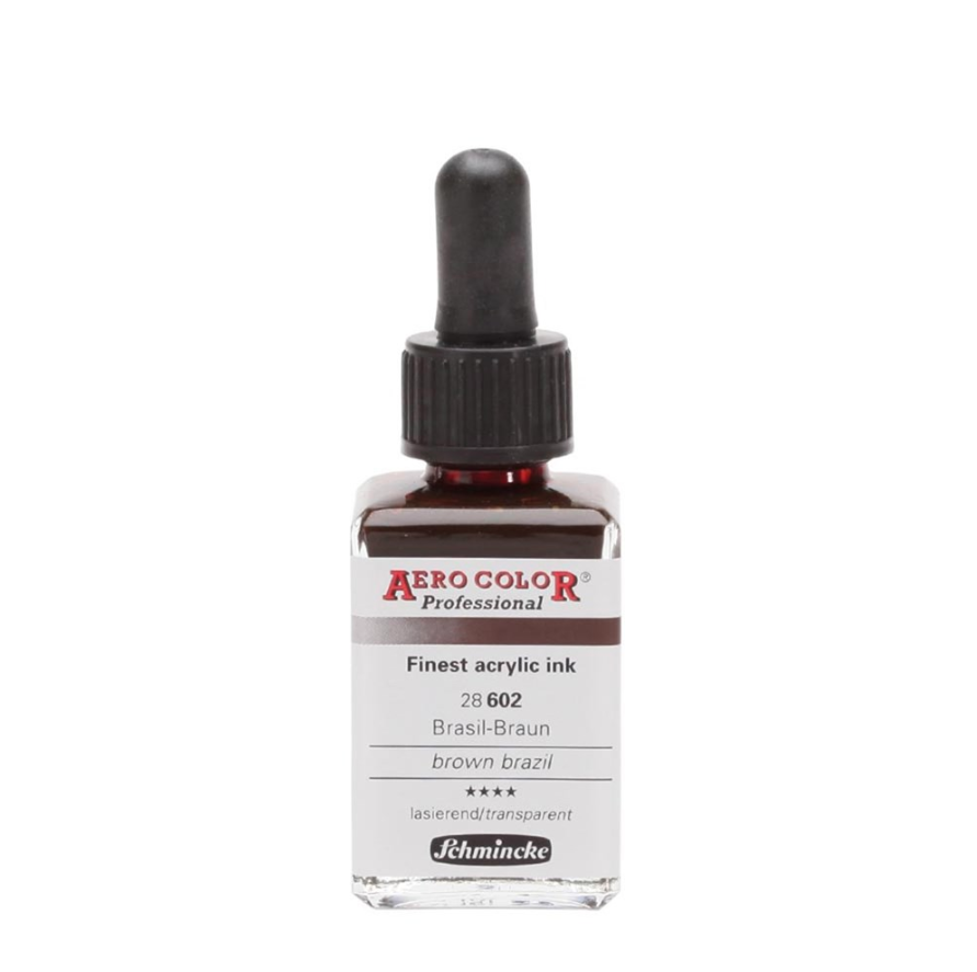 Schmincke Aerocolor Akrilik Mürekkep 28 ml 602 Brown Brazil