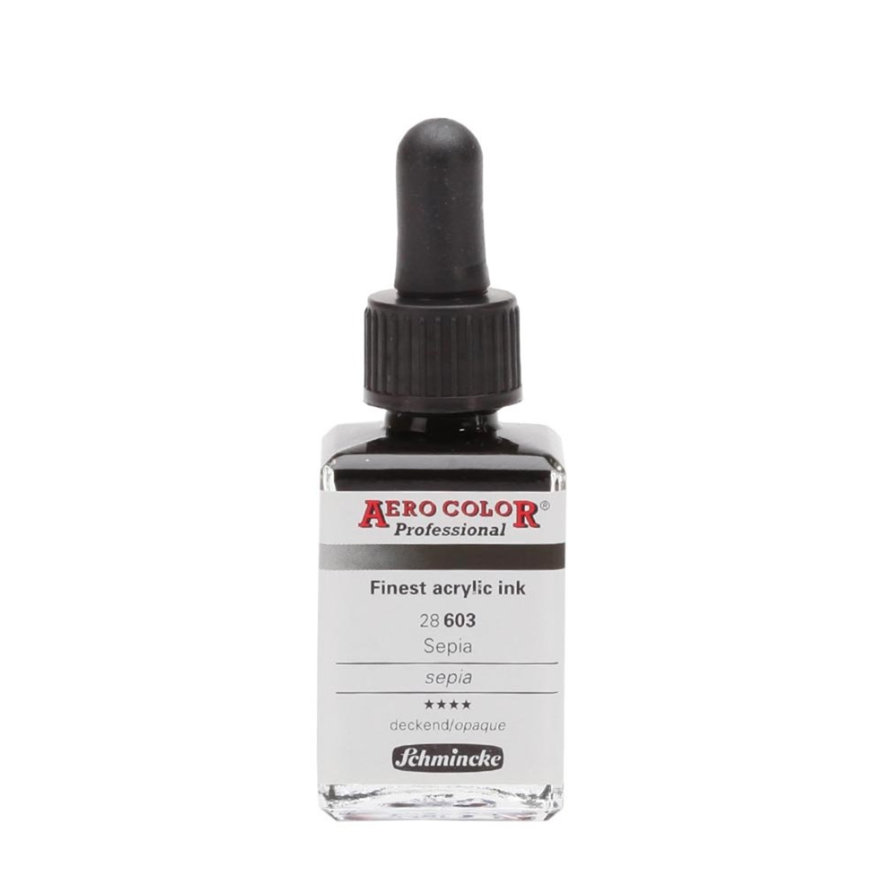 Schmincke Aerocolor Akrilik Mürekkep 28 ml 603 Sepia