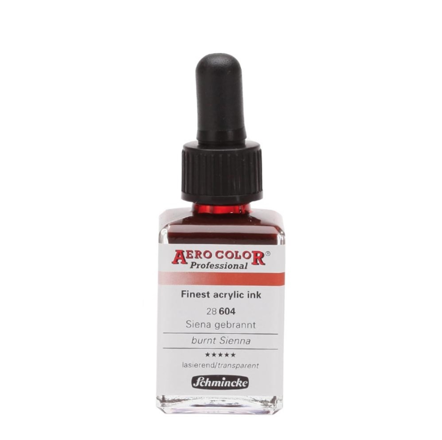 Schmincke Aerocolor Akrilik Mürekkep 28 ml 604 Brunt Sienna