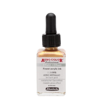 Schmincke Aerocolor Akrilik Mürekkep 28 ml 915 Aero Metallic Brilliant Gold