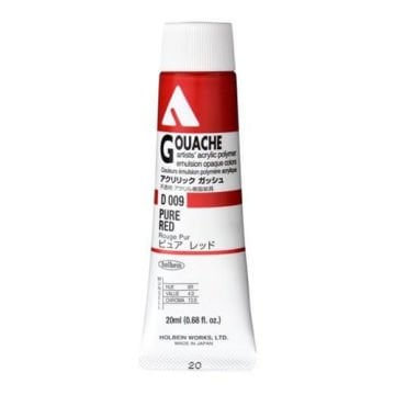 Holbein Akrilik Guaj Boya 20 ml D009 Pure Red