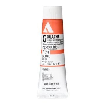 Holbein Akrilik Guaj Boya 20 ml D010 Coral Red