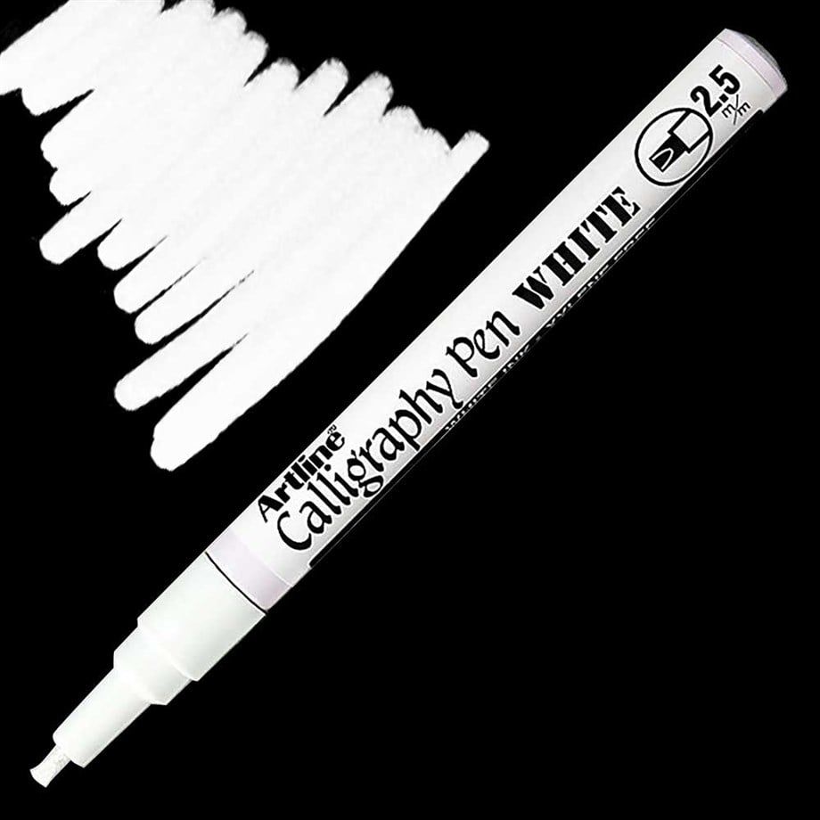 Artline Calligraphy Pen Kaligrafi Kalemi 2.5 mm WHİTE