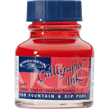 Winsor & Newton 601 Scarlet Calligraphy Mürekkebi 30 ml