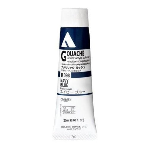 Holbein Akrilik Guaj Boya 20 ml D098 Navy Blue