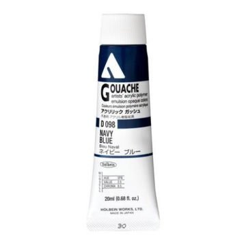 Holbein Akrilik Guaj Boya 20 ml D098 Navy Blue