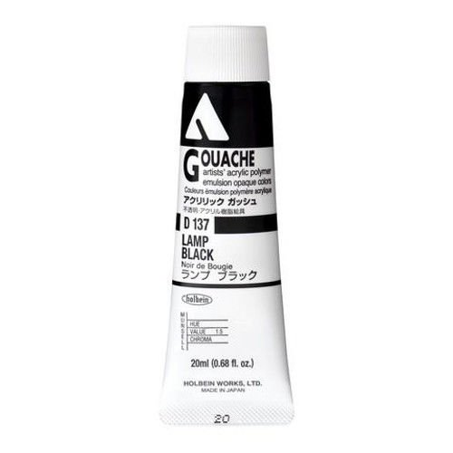 Holbein Akrilik Guaj Boya 20 ml D137 Lamp Black