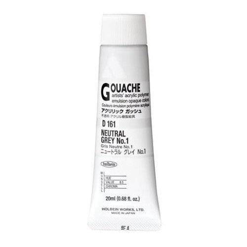 Holbein Akrilik Guaj Boya 20 ml D161 Neutral Grey No.1