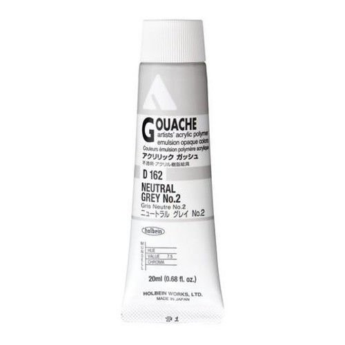 Holbein Akrilik Guaj Boya 20 ml D162 Neutral Grey No.2