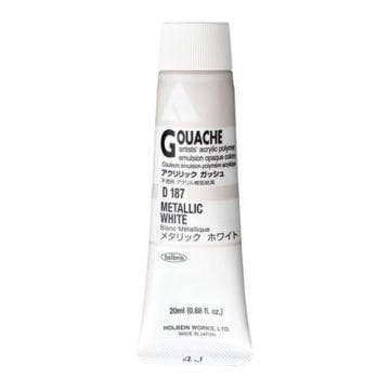 Holbein Akrilik Guaj Boya 20 ml D187 Metallic White