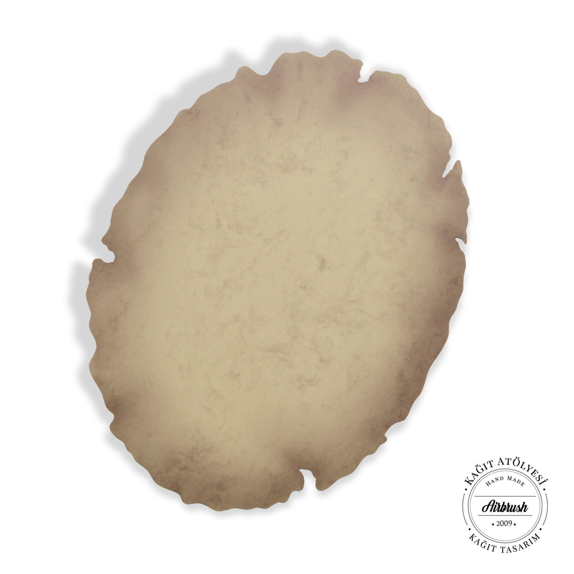 kağıt atölyesi 300 gr A5 naturel oval