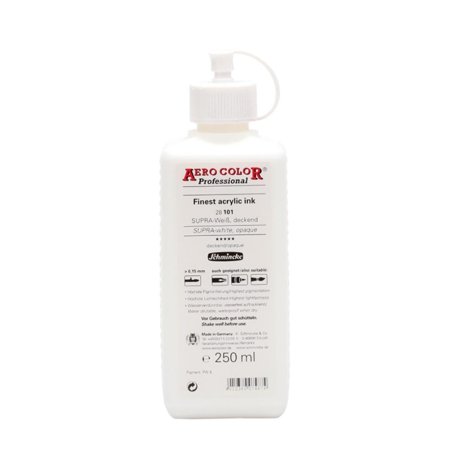 Schmincke Aerocolor Akrilik Mürekkep 250 ml 101 Supra White Opaque