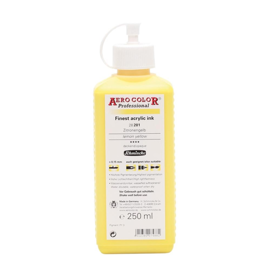Schmincke Aerocolor Akrilik Mürekkep 250 ml 201 Lemon Yellow
