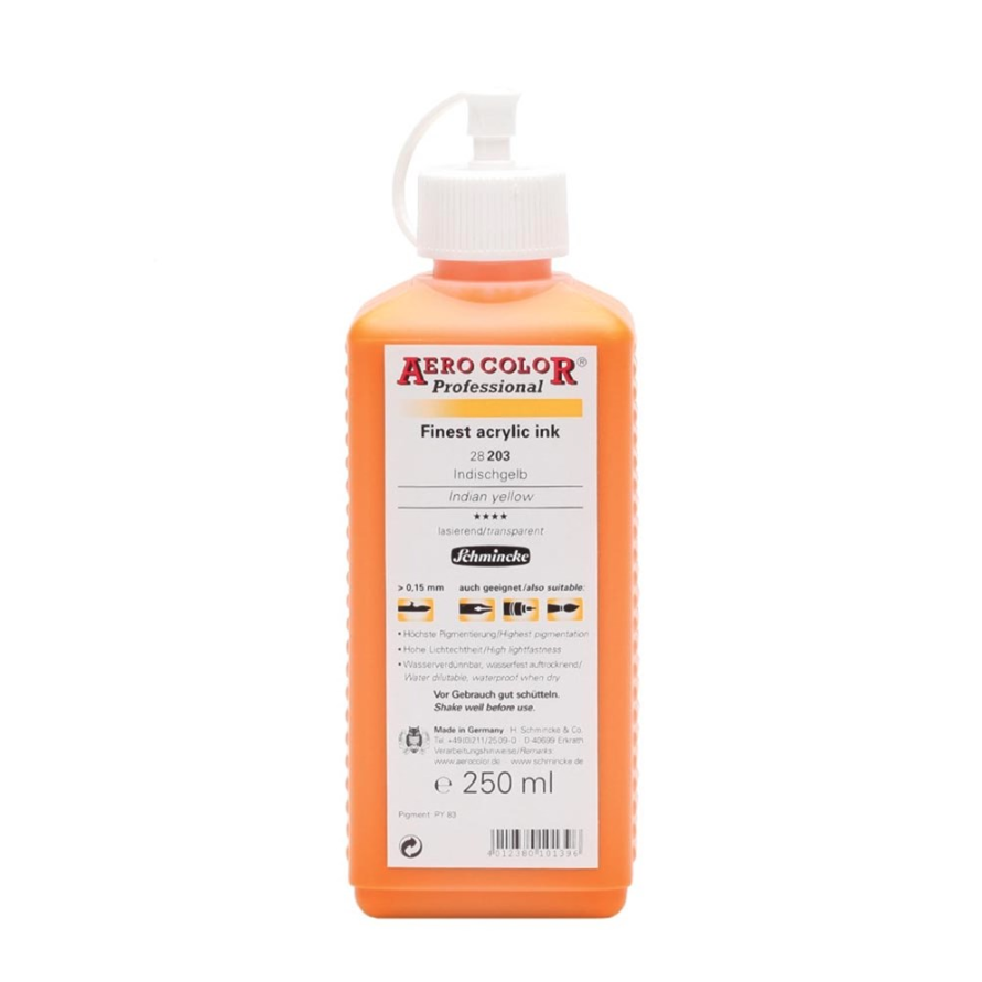 Schmincke Aerocolor Akrilik Mürekkep 250 ml 203 Indian Yellow