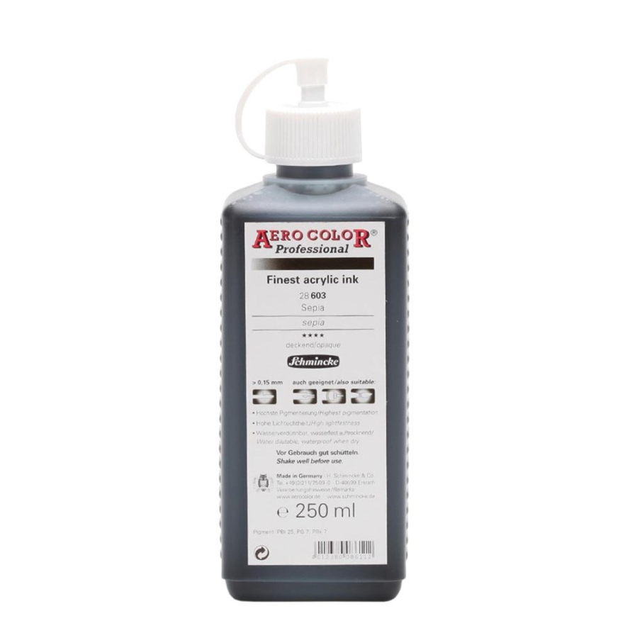 Schmincke Aerocolor Akrilik Mürekkep 250 ml 603 Sepia