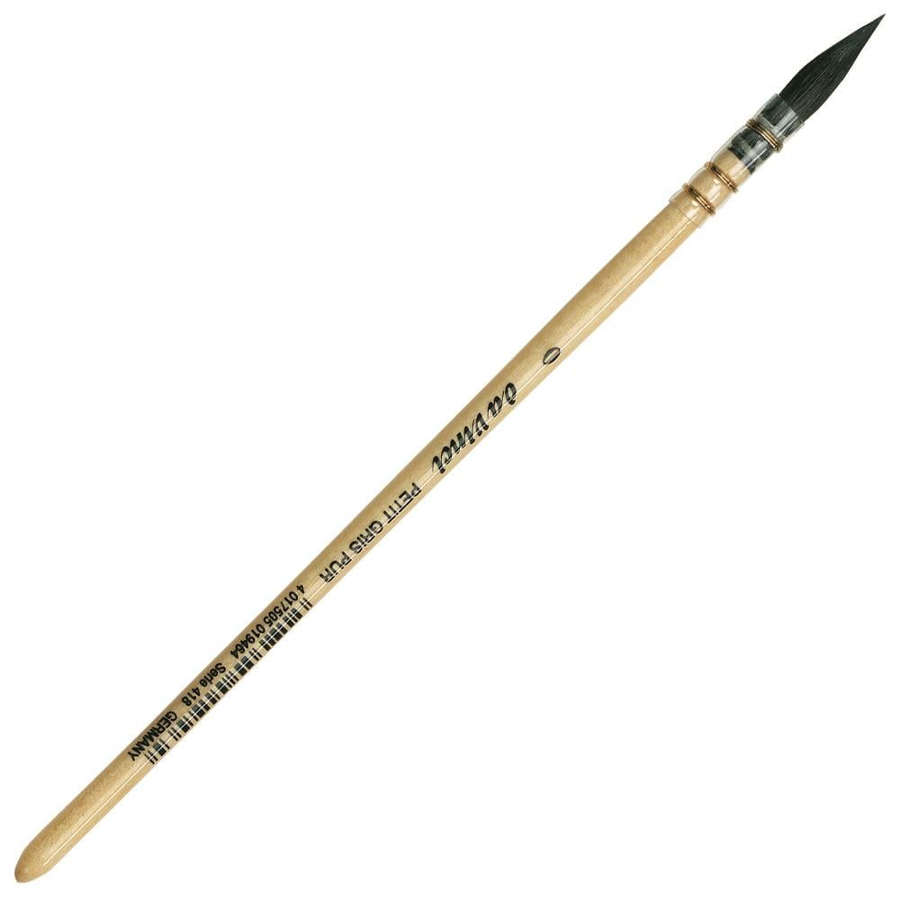 Da Vinci 418 Serisi Fırça No:0 petit gris pur mavi rus sincap kılı yuvarlak fıransız sulu boya fırçası