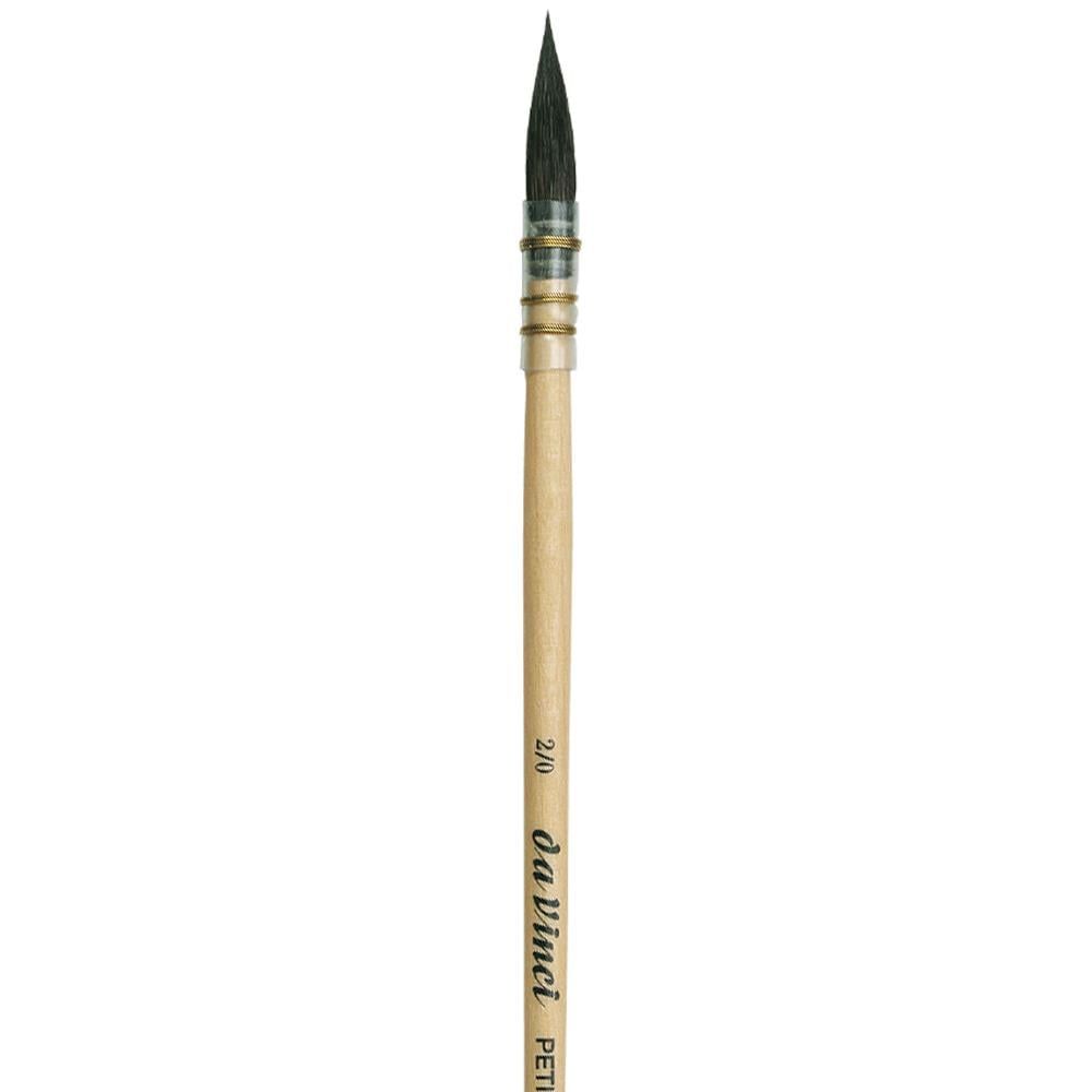 Da Vinci 418 Serisi Fırça No:2/0 petit gris pur mavi rus sincap kılı yuvarlak fıransız sulu boya fırçası