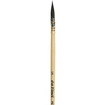 Da Vinci 418 Serisi Fırça No:3/0 petit gris pur mavi rus sincap kılı yuvarlak fıransız sulu boya fırçası