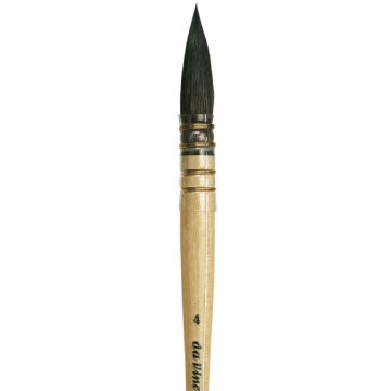 Da Vinci 418 Serisi Fırça No:4 petit gris pur mavi rus sincap kılı yuvarlak fıransız sulu boya fırçası