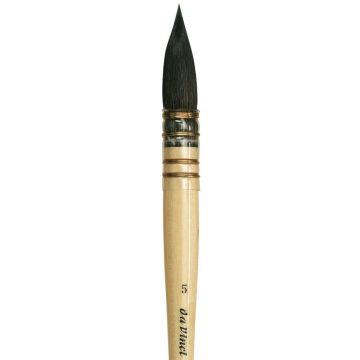 Da Vinci 418 Serisi Fırça No:5 petit gris pur mavi rus sincap kılı yuvarlak fıransız sulu boya fırçası