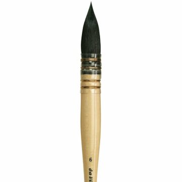 Da Vinci 418 Serisi Fırça No:6 petit gris pur mavi rus sincap kılı yuvarlak fıransız sulu boya fırçası