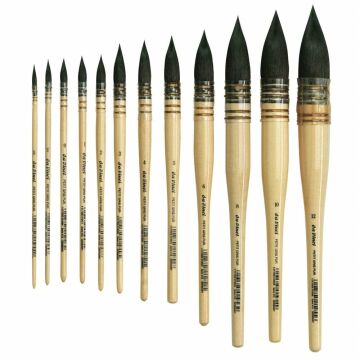 Da Vinci 418 Serisi Fırça No:6 petit gris pur mavi rus sincap kılı yuvarlak fıransız sulu boya fırçası