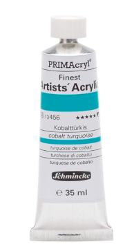 Schmincke 456 Cobalt Turquoise Primacryl Artist Akrilik Boya 35 ml Seri 4