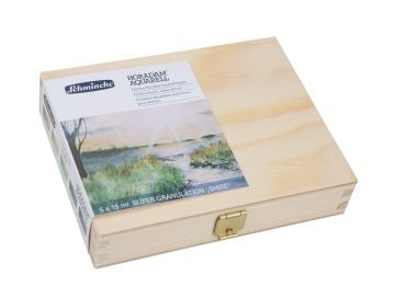 Schmincke Horadam Aquarell Ahşap Kutu Artist Sulu Boya Seti Super Granulation Shire Set 5 tüp x 15 ml 74867