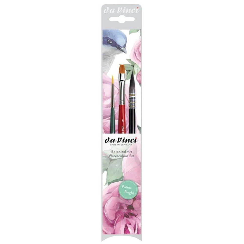 Da Vinci Botanical Art Sulu Boya 3 lü Fırça Seti Set No 4216
