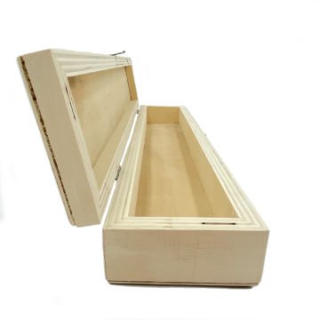 AHŞAP HAT VE TEZHİB MALZEME KUTUSU HAM 42X9 CM